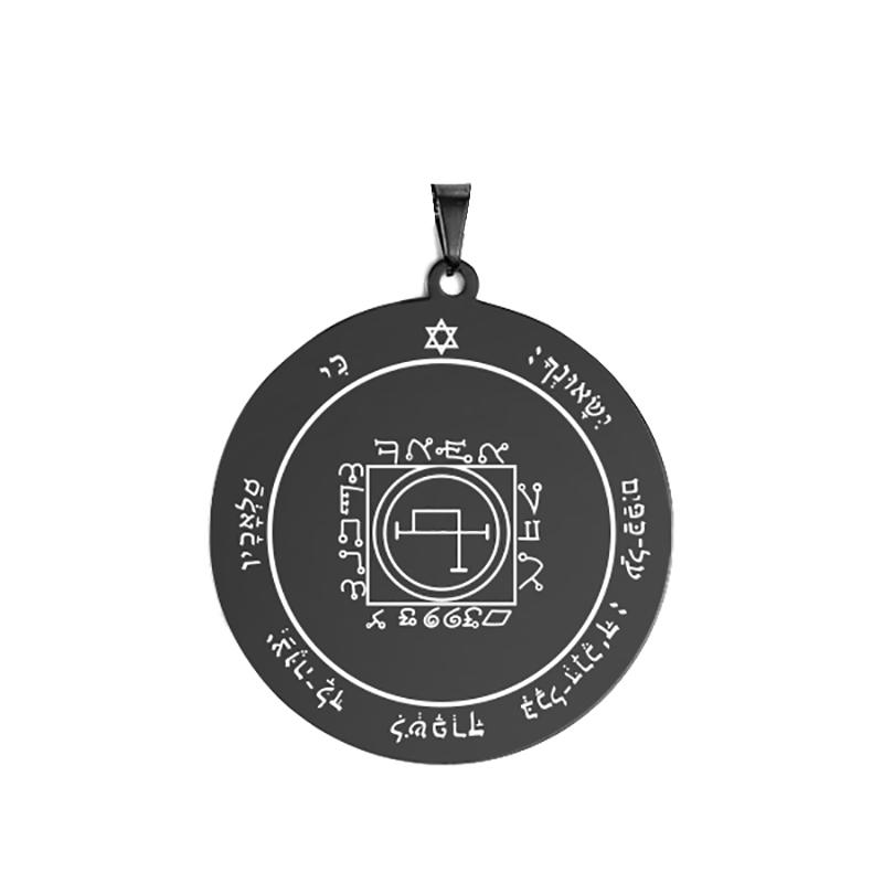 Dawapara Salomon Anhänger Pentagramm der Sonne Amulett Anhänger für Halsketten Edelstahl Schmuck Talisman Zubehör