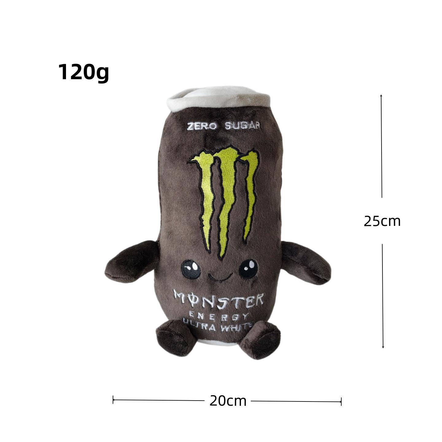Nieuw Schattig Monster Energy Blikje Pluche Speelgoed Simulatie Energie Drankblikje Knuffelpop Schattige Cartoon Drankfiguur Huisbank Decor Verzamelspeelgoed Cadeau voor Fans 25cm