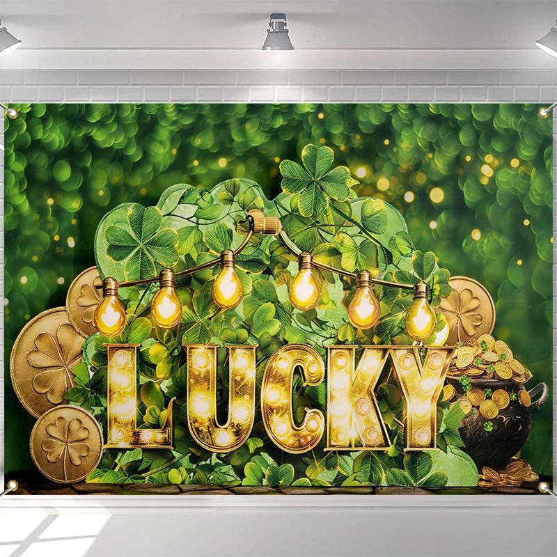 Photography Background Lucky Fourth Leaf Clover Forest Light Decor Birthday Cake Smash Children Portrait Photo Backdrop Studio
