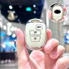 Fashion Tpu Silver Edge Car Key Shell Case Fob Cover For Toyota Rav4 Hiace Land Cruiser Aqua Ractis Corolla Vitz Accessories