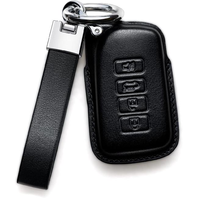 For Lexus Key Fob Cover Leather Lanyard Keychain Protector Holder Car Key Case Accessories