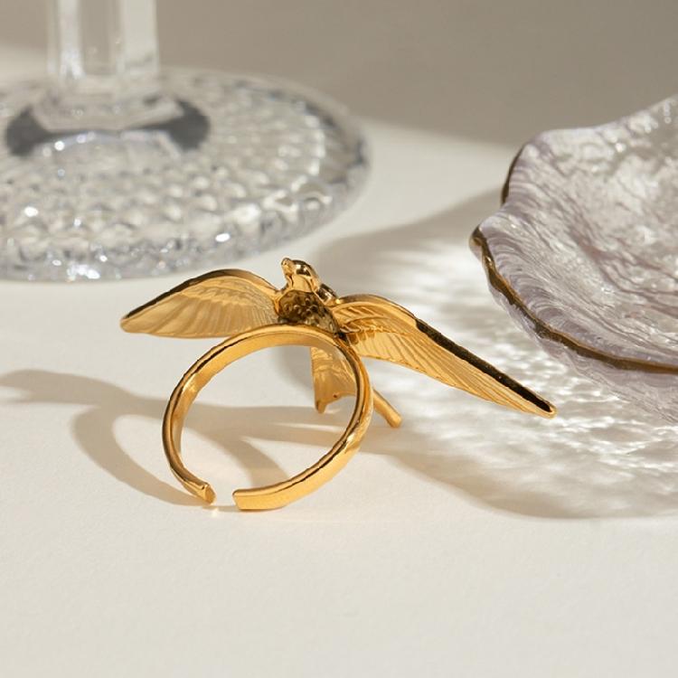 Multipurpose Bird Wing Open Rings Featuring Detailed Craftsmanship Accessory for Fashionable Individuals Casual Wear