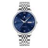RUIGE Men's Stainless Steel Automatic Mechanical Watch with Dual Calendar and Waterproof Design