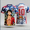 2026 Japan One Piece Luffy Football Jersey T-shirt Kids Football Special Jersey Kit Adult Men's/Women's Quick-Drying Sweatshirt
