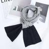 Autumn and Winter New Compact Couple Scarf Open Cross Knitted Shawl Scarf Two Color Splicing Couple Scarf