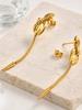Snake Chain Long Tassel Earrings for Women, Stainless Steel  18K Gold Plated Dangle Earrings Fashion Jewelry