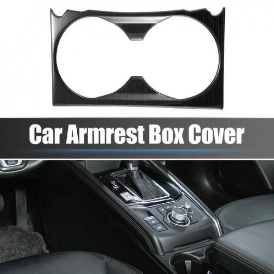 Car Cup Holder Frame Gear Shift Cover Trim for Mazda CX-5 CX5 2017- Black