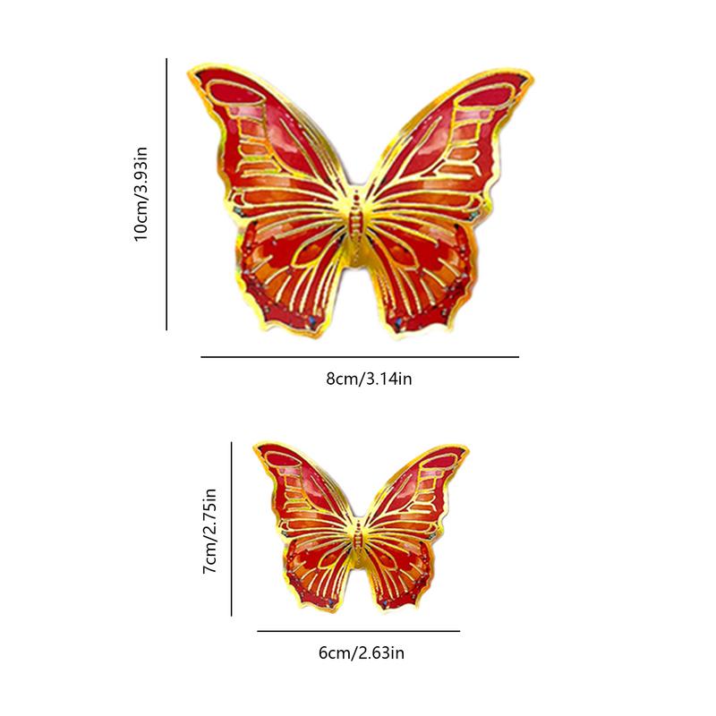 3D Butterflies Stickers For Scrapbooking Butterfly Stickers For Wall With Gold Edges 12X Stickers For Party Decorations