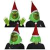 Hilarious Grinch Mask And Green Furry Gloves Set Ideal For Christmas Parties And Halloween Celebrations