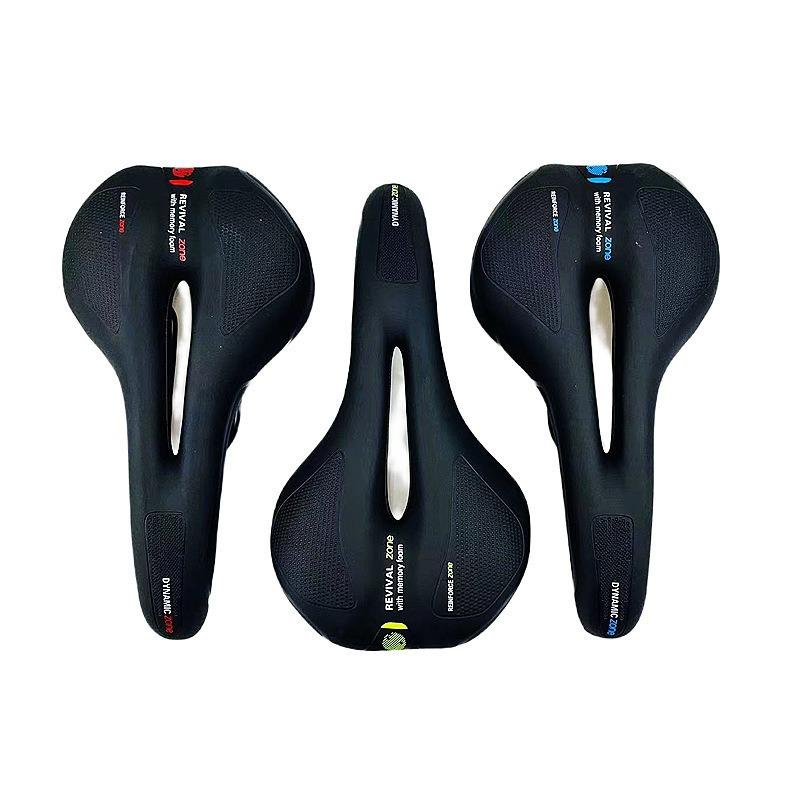 Mountain Bike Saddle Hollow Comfortable Universal Thick Seat Cushion Bicycle Long-distance Travel Medium Hole Seat Cushion Seat Bag