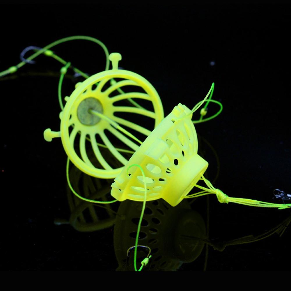 2Pcs/box Carp Fishing Explosion Bait Cage String Hooks Line Group High Carbon Steel Metal Feeder Holder Fishhook Accessories