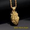 1pc Hip Hop Heart-shaped Pendant Retro Silver Gold Color Charms 316L Stainless Steel Accessories for Man Woman Jewelry Findings