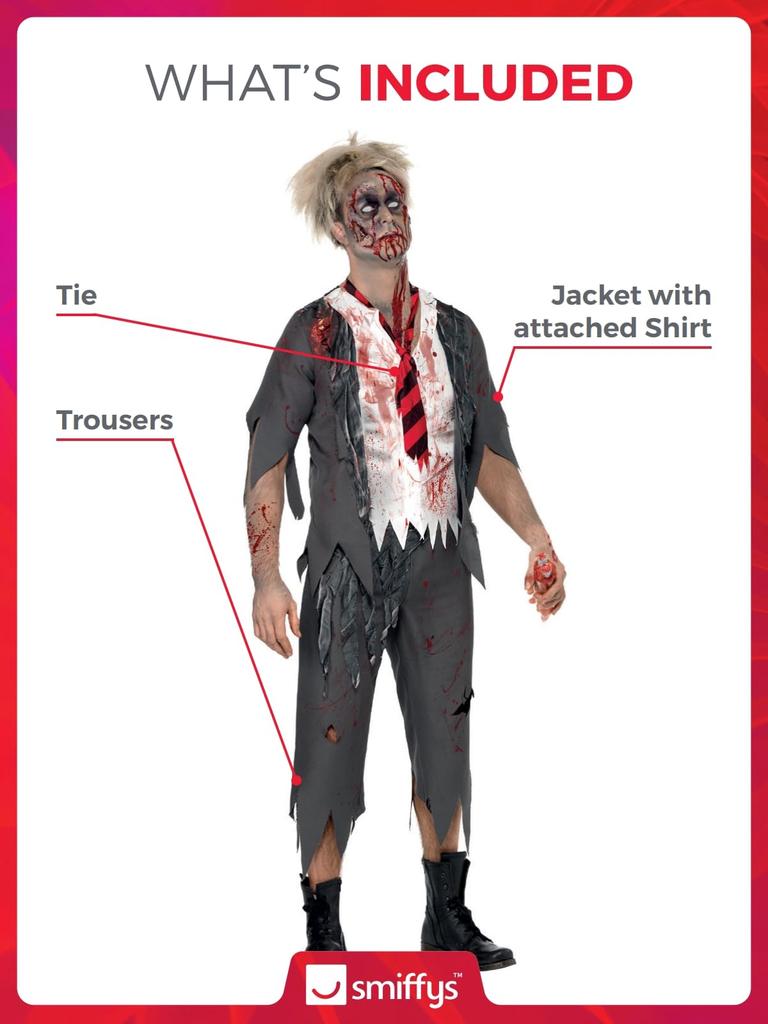 Highschool Horror School Boy Adult Halloween Costume for Costume. Adults. Size Medium.