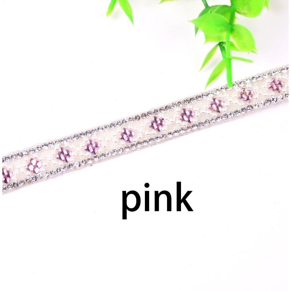 

Decorative Trim Self Adhesive Pearl Chain Shiny Flexible Crystal Chain Rhinestone Chain Waist Belt