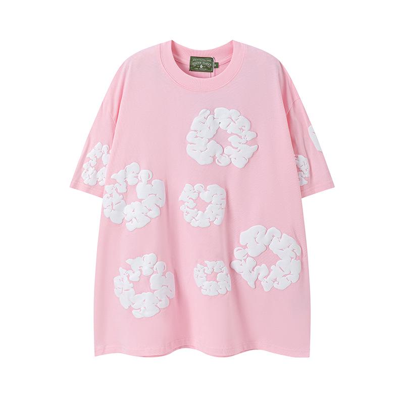 Set Casual pentru Cuplu Denim Tears Kapok Foam Print Stil American - Hanorac și Pantaloni de Trening