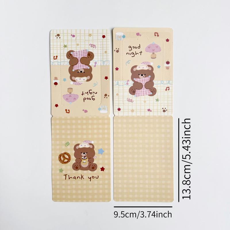 Cartoon Cute Bear & Penguin DIY Scratch-Off Greeting Card