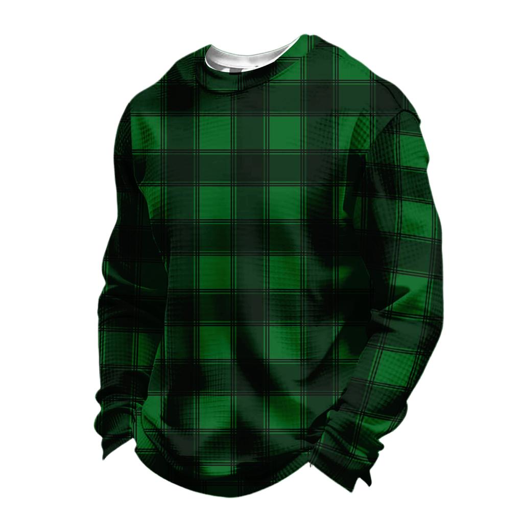 Herr Casual Långärmad Topp med Digitaltryck, Herr Rundhalsad Långärmad Topp