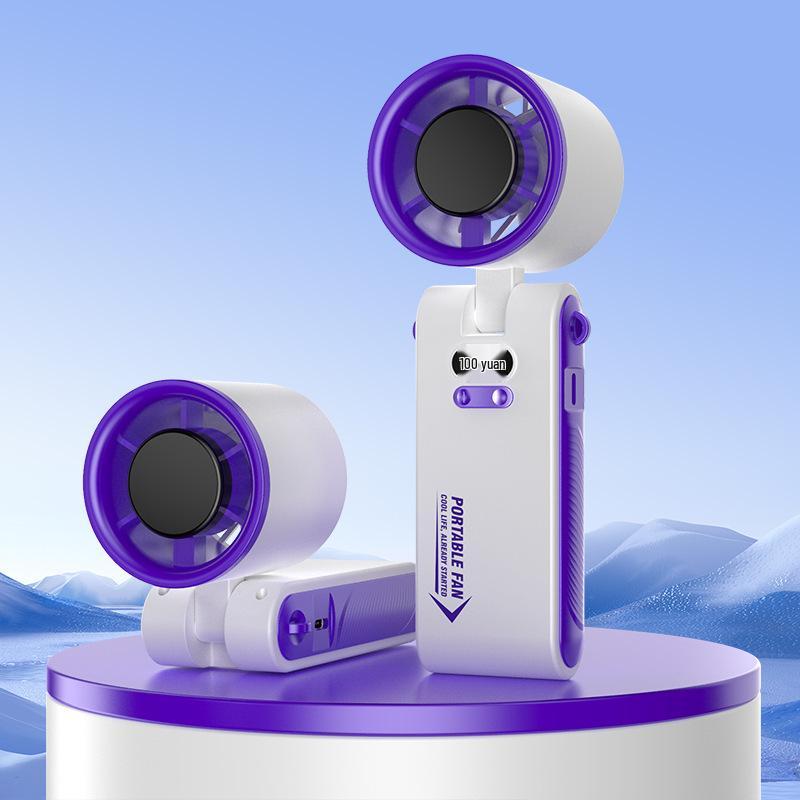 Portable Mini Handheld Fan: Silent, High-Wind Air Conditioner with Semiconductor Cooling