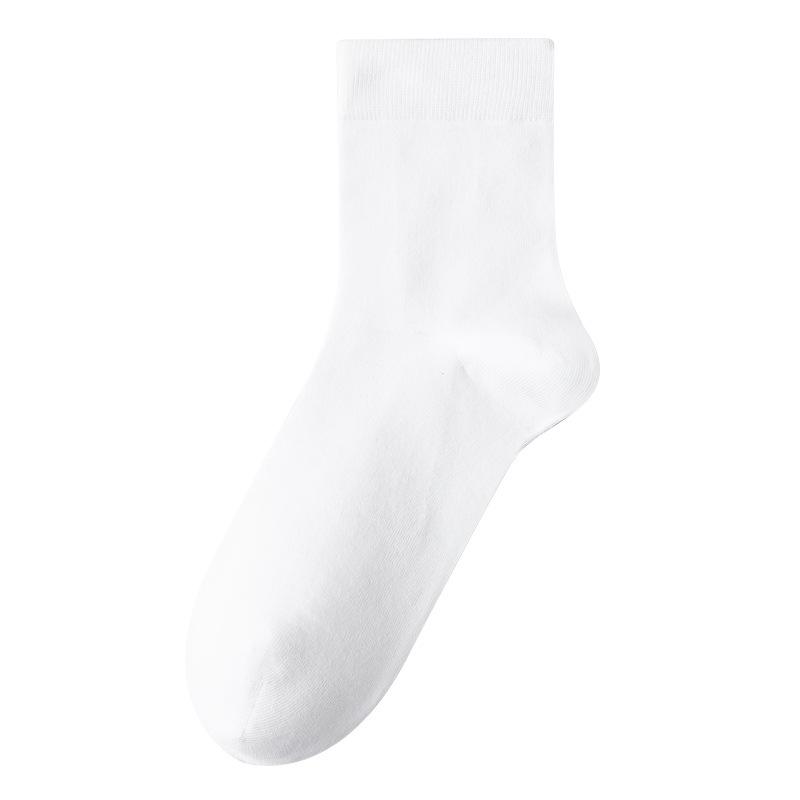 Men's Spring and Autumn All-cotton Boneless Cotton Socks, Anti-odor and Antibacterial Solid-color Long Socks, Autumn and Winter Business Socks