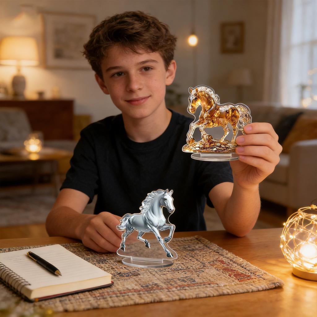2D Acrylic Horse Year Desktop Ornament