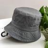 2025 Washed Grey Fisherman Bucket Hat - Women's & Men's Plus Size, Large Head Circumference, Autumn Sun Hat
