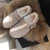 Ciepłe buty, damskie buty bawełniane, para leniwych i polarowych butów w stylu retro