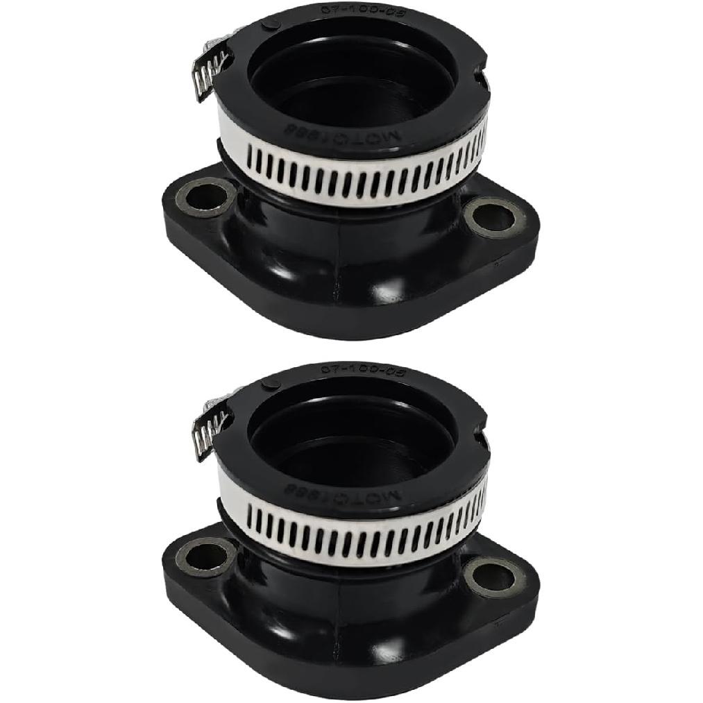 2Pcs Intake Manifold Boot Joint Carburetor Carb Flange Socket Fits for Polaris Indy 400 440 500 600 650 1985-2000, Replaces 3083171, 3084325