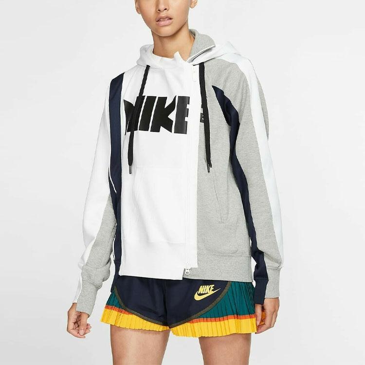 (WMNS) Nike x sacai Double-Zip Hoodie 'Obsidian' Women's CD6303-711