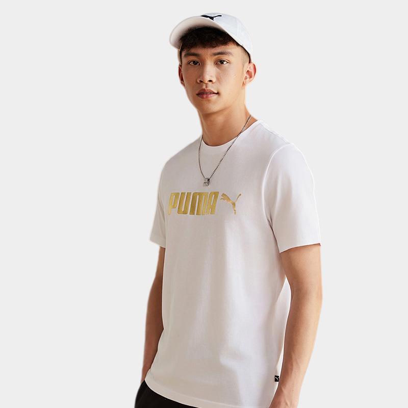 Puma Ess Crew Neck Pullover Knit Short Sleeve T-Shirt Unisex Tops 695663-02