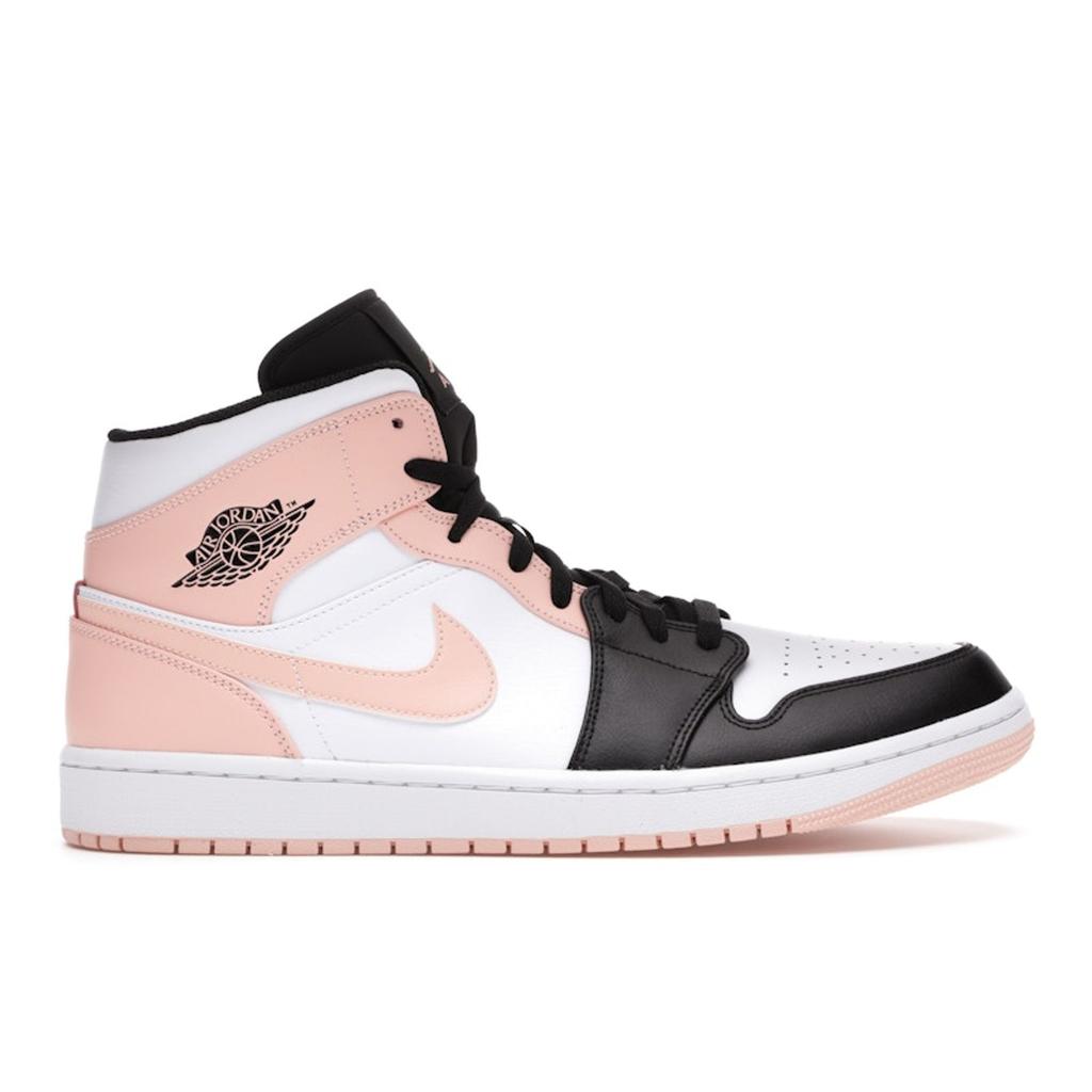 Air Jordan 1 Mid Crimson Tint Men Sneakers Orange White Black 554724-133