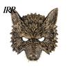 Realistic Wolf Mask 3D Head Mask, High Elastic Lightweight Comfortable Werewolf Medieval Costume with Adjustable Strap for Halloween