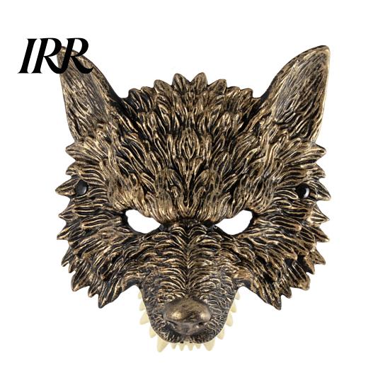 Realistic Wolf Mask 3D Head Mask, High Elastic Lightweight Comfortable Werewolf Medieval Costume with Adjustable Strap for Halloween