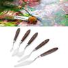 5pcs Stainless Steel Oil Painting Palette Knives Wooden Handle Pigment Spatulas