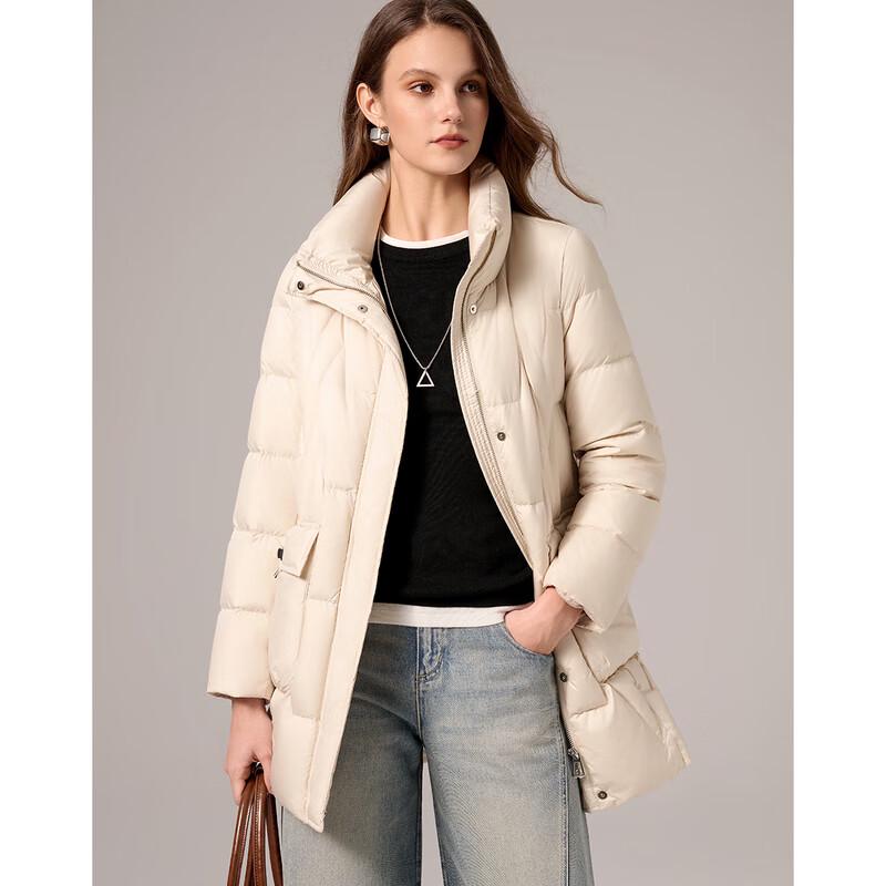 Si Shui Nian Hua Women's Elegant Mid-length Down Jacket L22015Y1