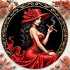 Retro Red Lady Vintage Metal Sign Wall Art Man Cave Bar Decor Rustproof Gift