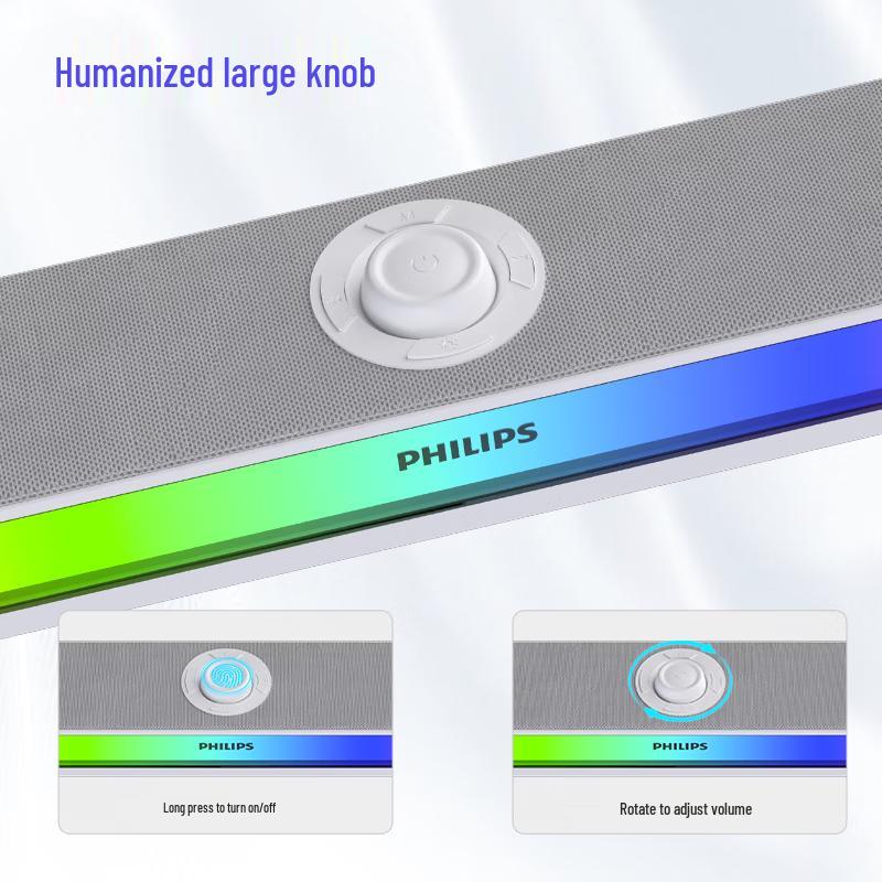 Philips SPA6119 Gaming Desktop Bluetooth Speaker with RGB Ambient Light