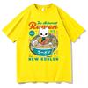 Nine Sols Yi Ramen T Shirt Fashion Men Aesthetic Funny Cute Cat Noodle T-Shirt Unisex High Quality Noodles Cotton Tees Shirts