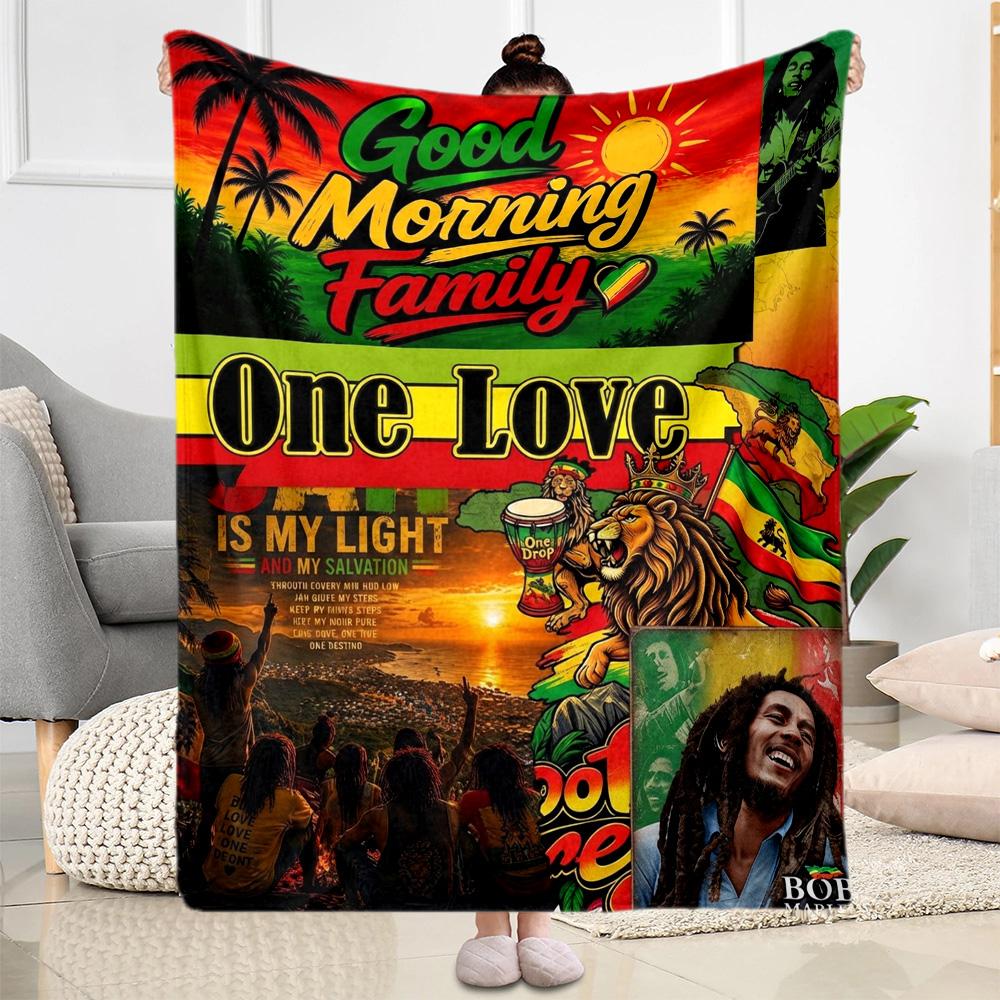 Bob Marley Reggae Legend Blanket Warmthful Decor Great For Picnics Chair Sofa For All Occasions Digital Print Ideal Gift For Birthday Valentine'S Day