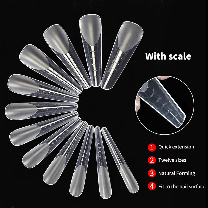 Matte Quick Building Nail Mold Tip Full Cover Dual Forms Nails Poly Nail Gel Extension Upper Mold Top False Tips Manicure Tools