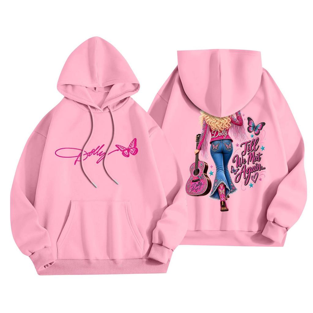 Unisex Printed Long Sleeve Pullover Hoodie Lightweight for Men and Women
