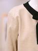 Le shop Tie Neck Color Block Button-up Long Sleeve Knit Cardigan TQ2KC327