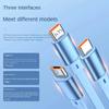 3 in1 Fast USB Cable 6A 100W Data Cable Retractable Portable Charging Line Micro USB Type C Charger Cable For Iphine / Samsung