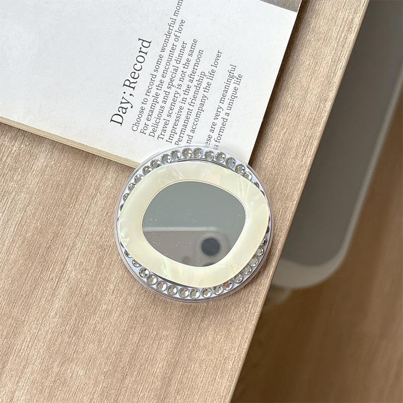 Rhinestone Magnetic Desktop Phone Airbag Holder Rendering Square Dolphin Mirror Ring Holder