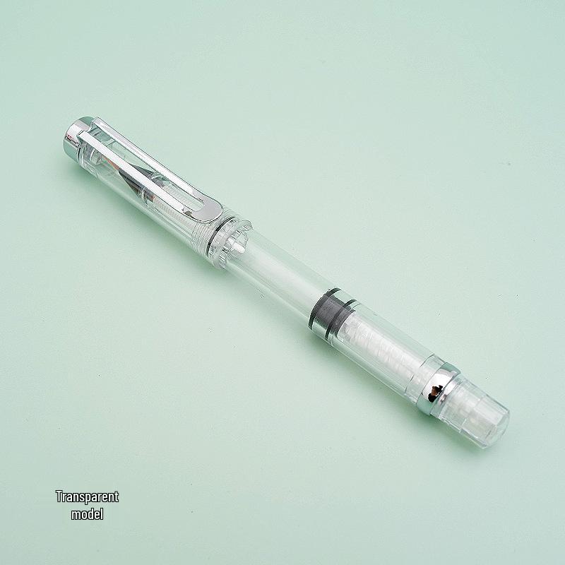 BANMI Transparent Calligraphy Brush Pen with Fine Point, Small Regular Script Wolf Hair, Ink Storage for Color Ink Use