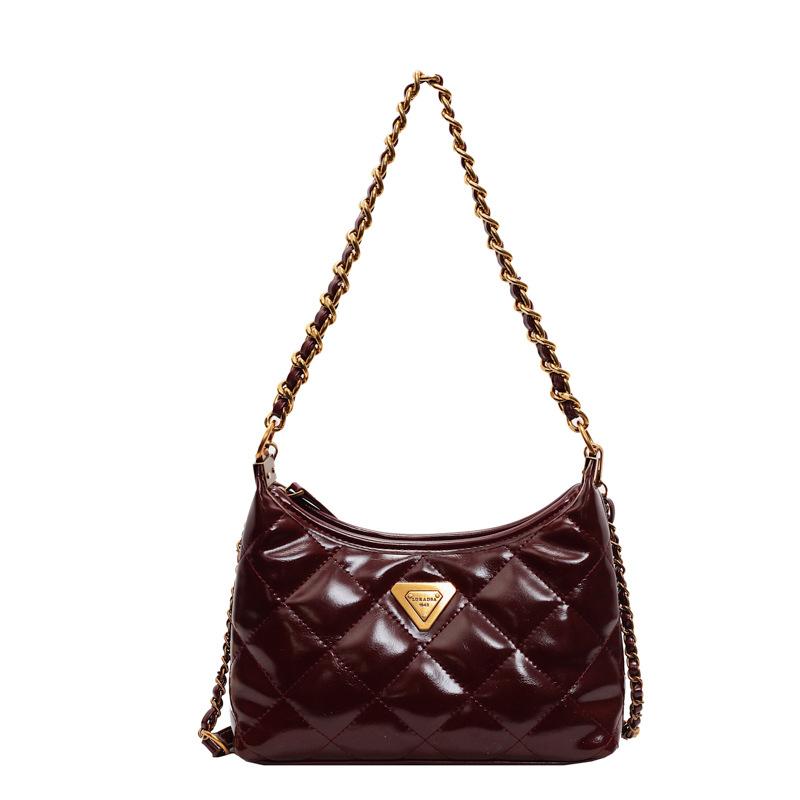 Korean fashionable niche light luxury high-end texture diamond chain bag casual versatile personalized commuting shoulder messenger bag