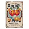 Vintage Aperol Cocktail Metal Sign for Wall Bar Cafe Decor Waterproof
