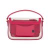 Flip Closure Detachable Shoulder Strap PVC Mini Crossbody Handbag Women Handbag Magenta Y3H294-YWS5B-80746