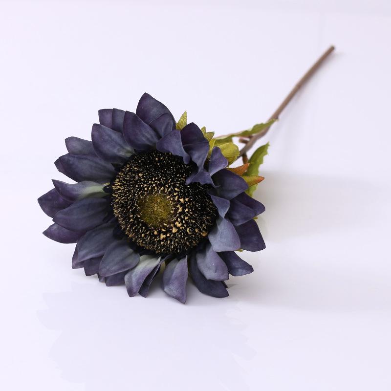 

Sunflower simulation bouquet autumn color retro wedding bride fake flower wedding shooting prop flower синий