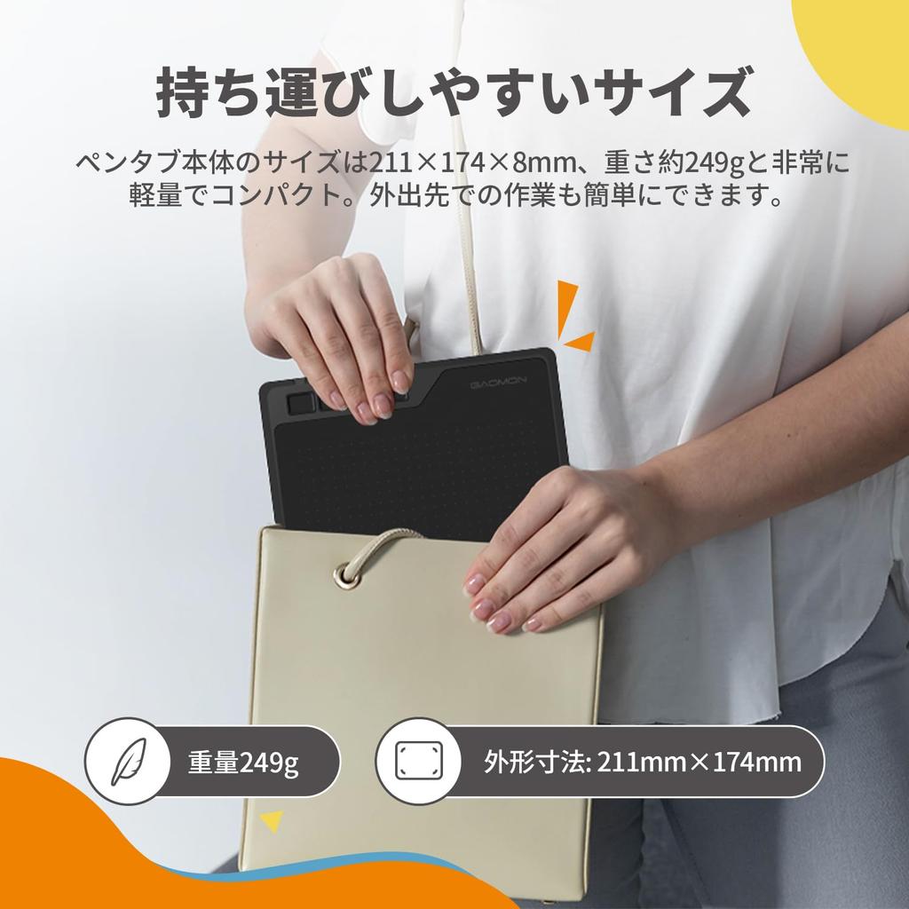 GAOMON Pen Tab S620 inch Board Tab 8192 Pen Pressure Levels 4 Shortcut Keys No Charging Pen Compatible with Illustration Design Crysta Online Class