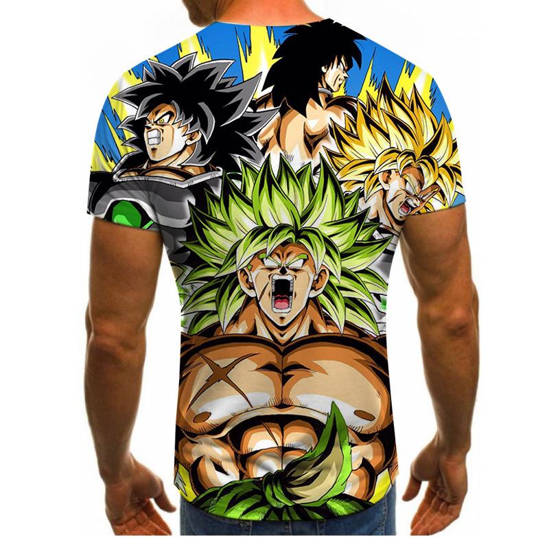 3D Fashion Dragon Ball Super Anime Super Saiyan Broli Printed Men's Casual Short Sleeve T-Shirt